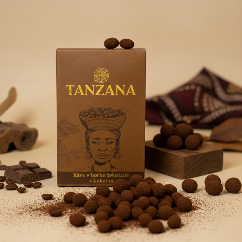 Káva v hořké čokoládě s kakaem – TANZANA