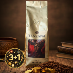 TANZANA Coffee: Peaberry Gold Premium - Novoroční nabídka 3+1 - 250g/ks