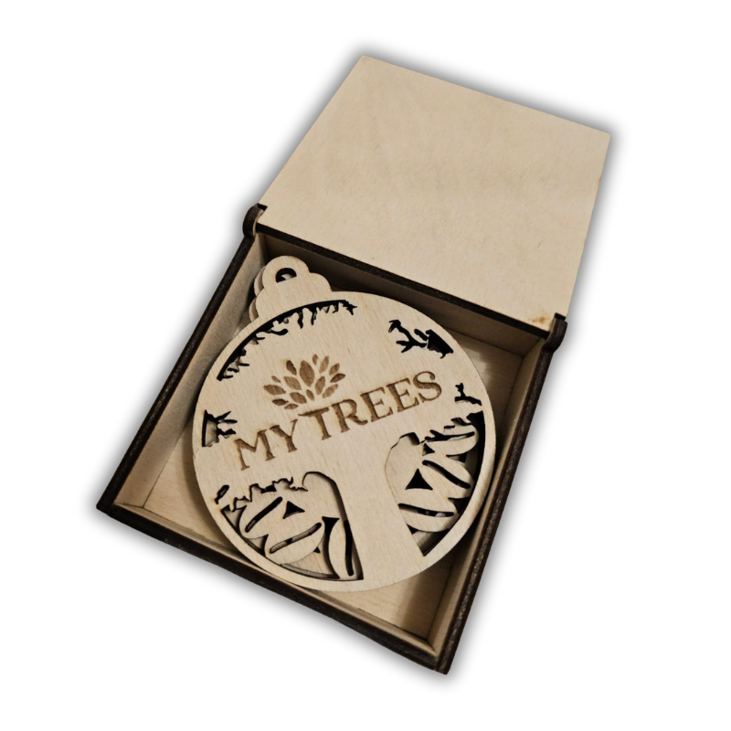 Vánoční dřevěné ozdoby – sada 4 ks (MY TREES / TANZANA)